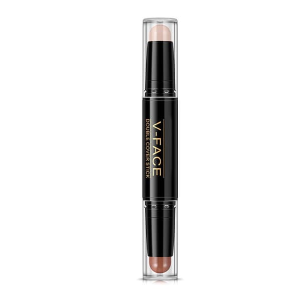 Highlighter Stick Dobbeltsidig Vanntett Brightener Nærer Huden Highlighter Sminke Konturstift