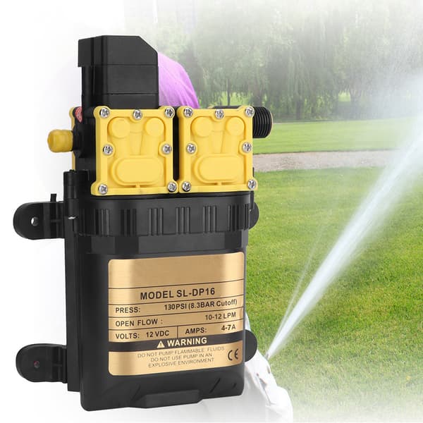 12V Högtrycks dubbelhuvud membranvattenpump elektrisk vattensprutpump