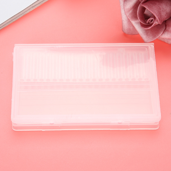 20 åbninger Sømborehovedetui Holder Manicure Tool Organizer Displayer Stand