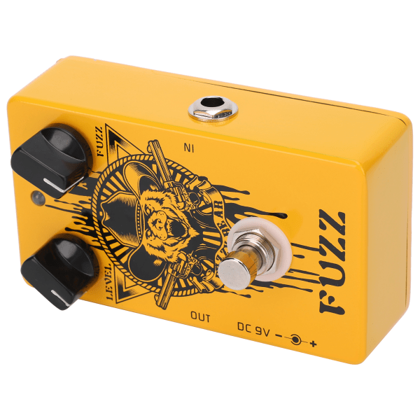 Fuzz Effect Pedal Elgitarr Fuzzy Bear All Metal Shell Musikinstrumenttillbehör