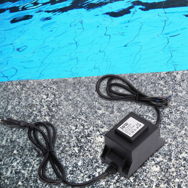 Vanntett transformator 12V utgang for LED undervannslys svømmebasseng (EU Plugg 220V)