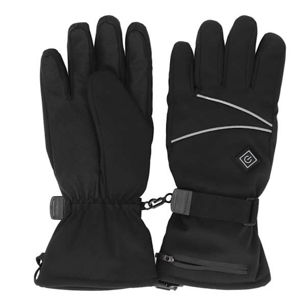 Oppvarmede hansker for ski, snowboard, elektriske oppvarmede hansker med batteri med 3 varmenivåer for ski for menn og kvinner XL