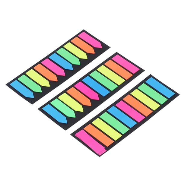 15 sæt gennemsigtige sticky notes Gennemsigtigt design Farverige genanvendelige Udbredt søde sticky notes til arbejde og studie