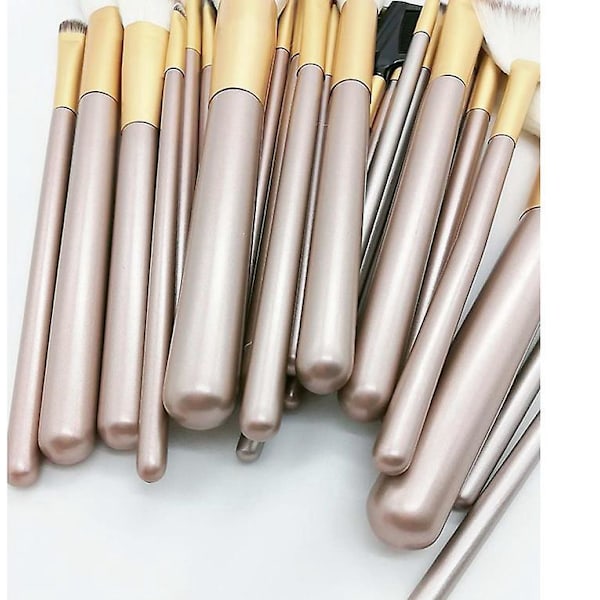 Professionelt sæt med 24 makeupbørster med opbevaringspose