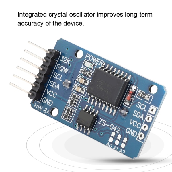 AT24C32-modul Høypresisjonsklokkemodul med batteri- og skuddårskompensasjon