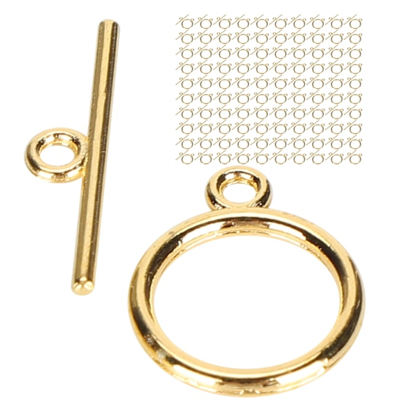 100 set spännen i guld, legering, armband, OT-spänne, gör-det-själv-smyckestillverkning
