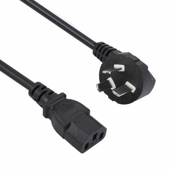 1,5M 3-hulls 3-pin strømkabeladapter veggplugg lader AC strømledning (AU-plugg)