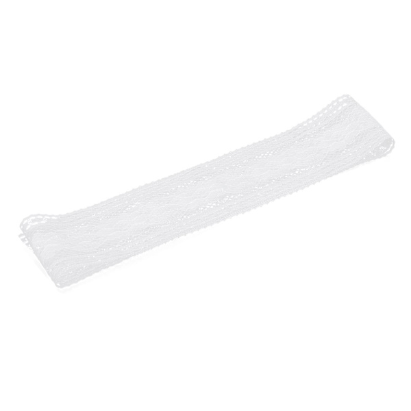 Pitsi Nauha Nylon Valkoinen Aaltokuvioinen Koriste Tarvikkeet 5cm Leveä 10 Jaardia Pitkä