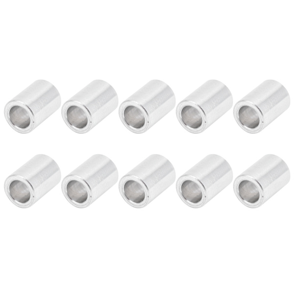 10 stk Aluminiumslegering Avstandsstykke Rund Ugjenget Standoff Støttetilbehør Ytre diameter 6mmLang 8mm