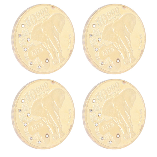 4 sæt Mindemønter 4 cm/1,6 tommer Diameter Zink Legering Materiale Elegant Stil Kompakt Individuel Samleobjekt Gave