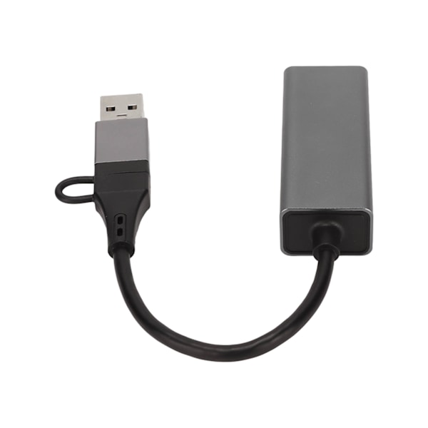USB til Ethernet RJ45 Adapter Support 10 100 1000 Mbps Stabil Chip Sølvgrå USB C til RJ45 Adapter til Laptops PC