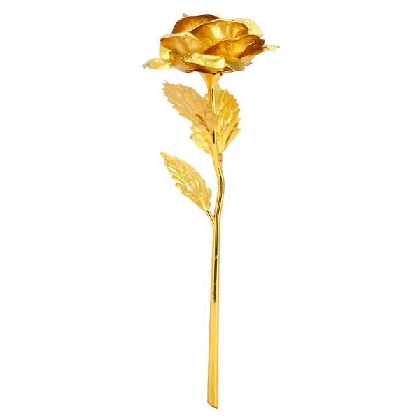 24k Guldfolie Samlerose Blomst Unik Gave til Kæreste Mor Kone Kunstig
