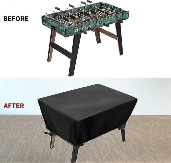 Foosball Cover - Waterproof Foosball Table Cover for Adults, Dustproof Rectangular Soccer Table Cover, Black-Yvan