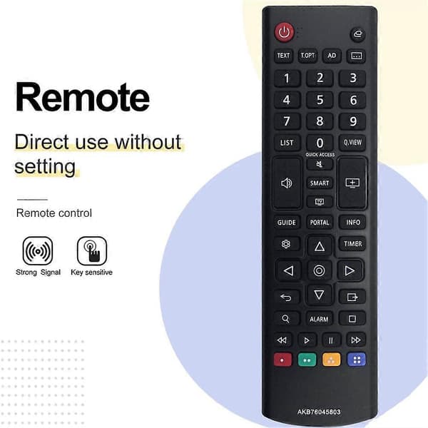 Erstatningsfjernkontroll AKB76045803 for TV AKB76045803 Fjernkontroll Black