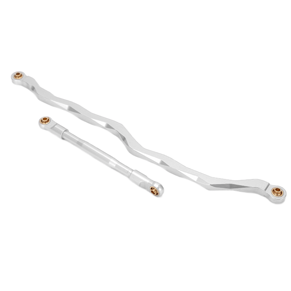 1/10 RC Styrstångs Länk Stång Aluminiumlegering Crawler Bil Dragstång för Axial RBX10Silver