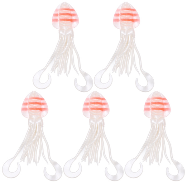 Octopus Lokker Blød Lysende Octopus Lokker Blæksprutte Skørt Agn til Saltvand Havfiskeri Ca. 15cm / 5.9in