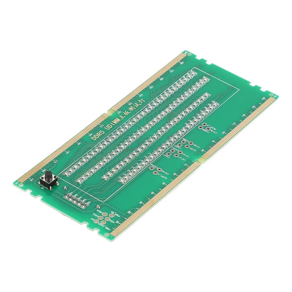 DDR5 RAM Hukommelsespladstesterkort med LED-lys Bærbart til PC Bundkort RAM Hukommelsesvedligeholdelse Grøn