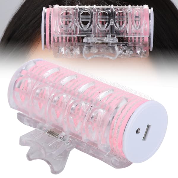 USB Bærbar Hårrulle Pandehår Krølle Hårstyling Værktøj Mini Elektrisk Hårkrøller Pink