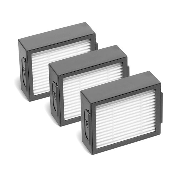 3 filter för Roomba E5 E6 i3 i3+ i7 j7 e5154 e5158. Ersättningsfiltersats för E5 E6 i7 i7+ Plus. Säkerhetskopiera tre filter