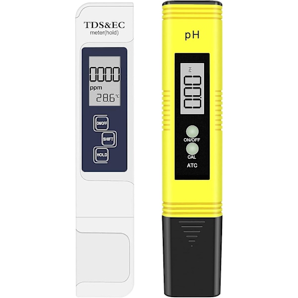 Vattenkvalitetstestare TDS PH EC Temperatur 4 I 1 Set Digital Tester med LCD-display Test för Pool, Akvarium