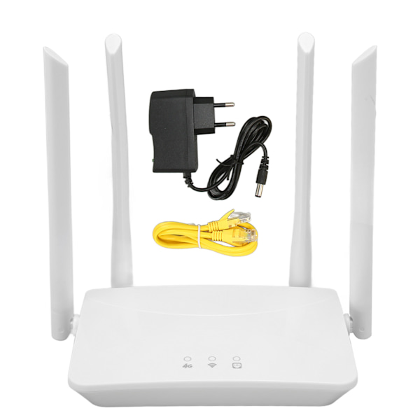 4G LTE -langaton reititin 300Mbps Cat4 -mobiili-Wi-Fi-tukiasema SIM-korttipaikalla Euroopan alueelle 100-240V EU-pistoke