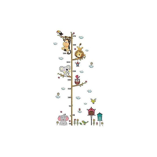 1 st Baby Tillväxtdiagram Söta Djur Stapel Höjd Diagram Väggdekaler Väggdekal Barn Tapet Baby Pojkrum Tillväxtdiagram Dekaler 30 * 90cm