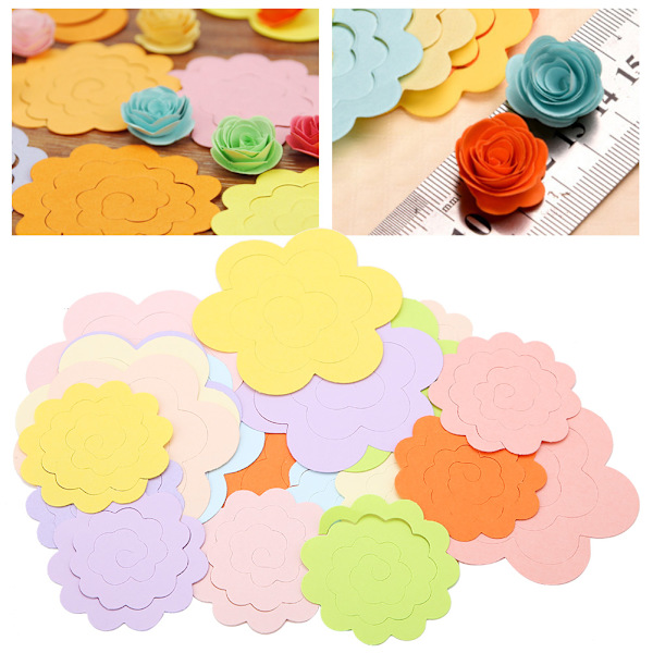 20 STK Blomdesign Färgglat pappersquilling-kit Rosett Blommaquilling-papper (slumpmässig färg)