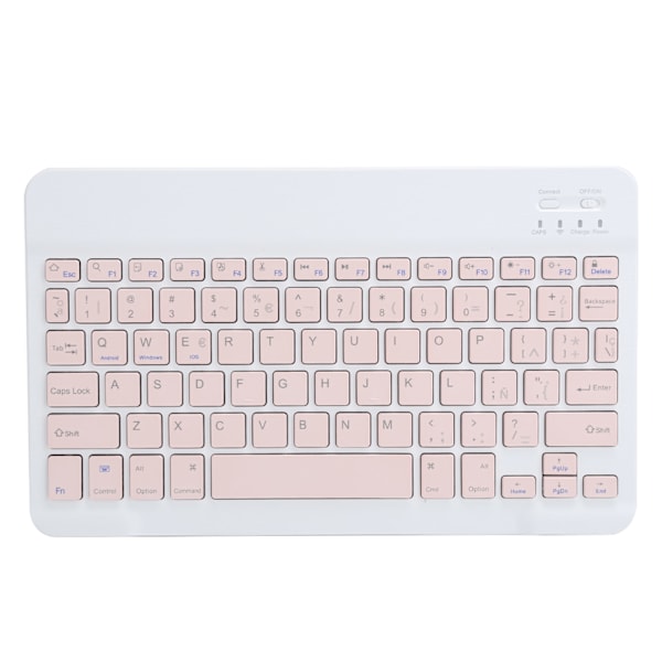 Bærbar Mini Trådløs Bluetooth Tastatur Spansk for Ipad/Samsung/Xiaomi/Huawei Tablet PCPink