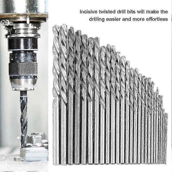 16 st 0,8-1,5 mm Hss Cylindriskt Skaft Elektriskt Verktyg Spiralborrar