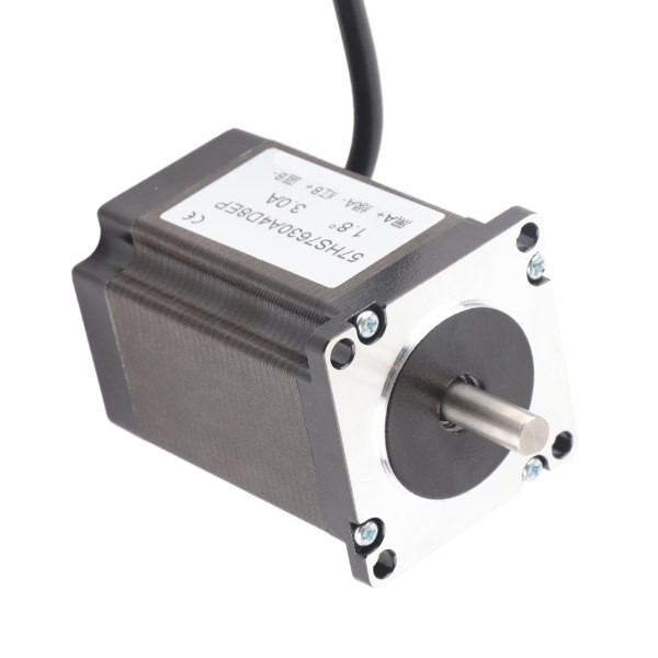57 Stegmotor 4 ledning 1,8NM 1,8° Vinkel Lågbrus Maskinväxellådsdelar 24V 3A 72W57HS7630A4D8 Enkelaxel
