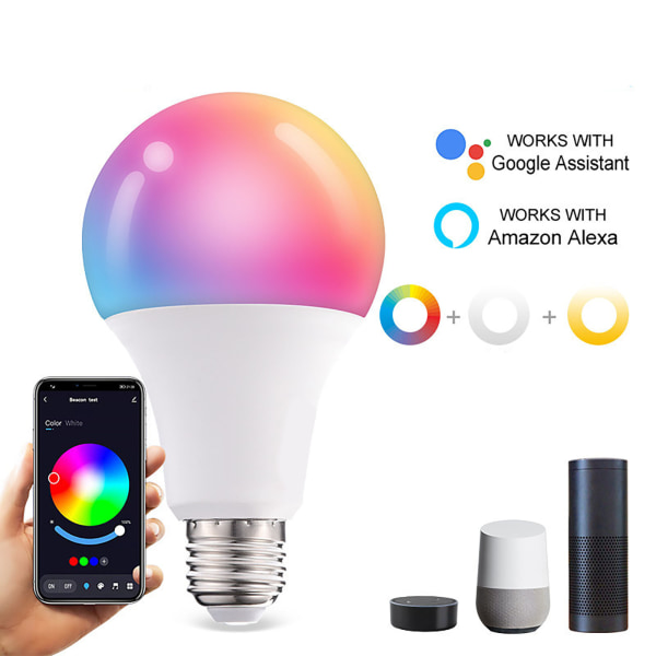 WiFi LED Smart Bulb Fjärrkontroll 16 Miljoner Färger Anpassning LED Färgförändrande Ljuspärla för Hem Hotell 110V