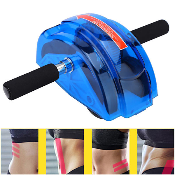Abdominal Muscle Exerciser med fyra hjul för mage, armar, rygg och axlar - träningsutrustning för hem och gym