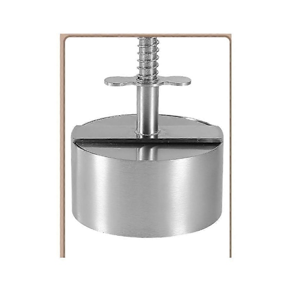 304 Rostfritt Stål Rund Köttpress Hamburgare Köttpress Köksredskap 8.8CM