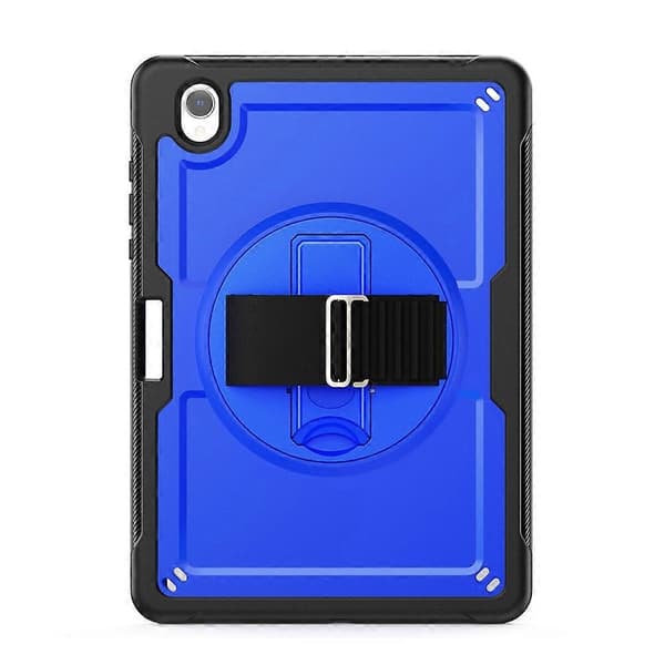 Compatible with Samsung Galaxy Tab S11 Case Hand Strap Stand PC + TPU Tablet Case with Shoulder Strap and Pen Holder DarkBlue