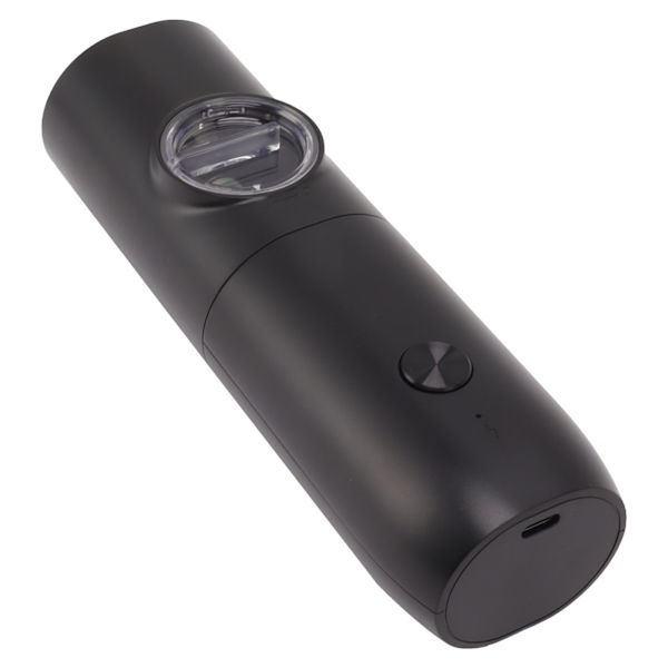 Elektrisk pepperkvern justerbar grovhet USB oppladbar automatisk saltkvern med LED-lys for urtekrydder svart