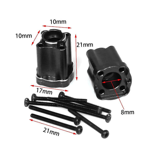RC Bil Uppgradering Bakre Kopp Kit för 1/18 Mini Truck Svart