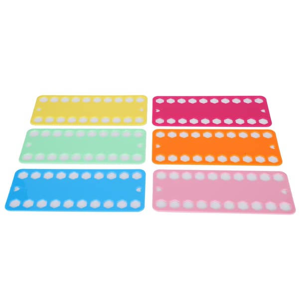 12 stk. Korsstingstråd Organizer Farve Plast 20 Huller Floss Bobbin Vikleplade