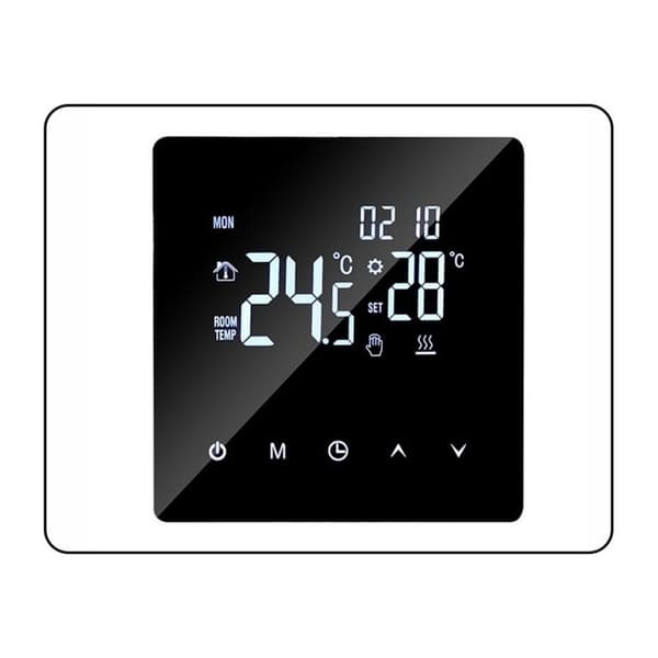 Tonchean – 3A Vægmonteret Programmerbar Kedeltermostat – 90-240V Spænding – Touch Kontrol – WiFi Forbindelse – Elegant Design