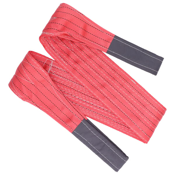Lyftsele Röd Polyester Lastlyft Kraftig Ändlös Rundsele Riggningslyftrem 11023lb 6.56ft