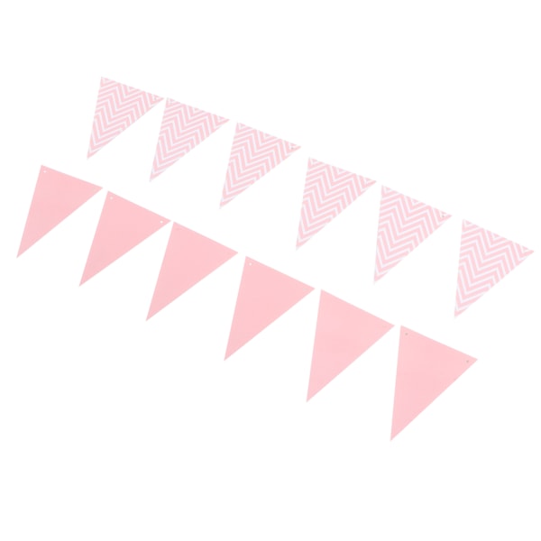 Vimpel Bröllopsrum Barnrum Födelsedagsfest Klä Upp Tillbehör Vinkad Dra Flagga Vimpel Vimpel Rosa