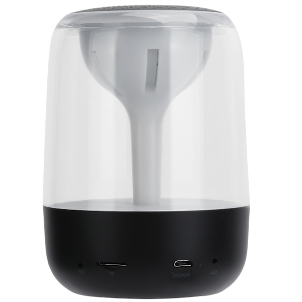 Langaton Bluetooth 5.0 -kaiutin HIFI-stereolla ja LED-värivalolla 5W basso 360° ympäröivä ääniMusta
