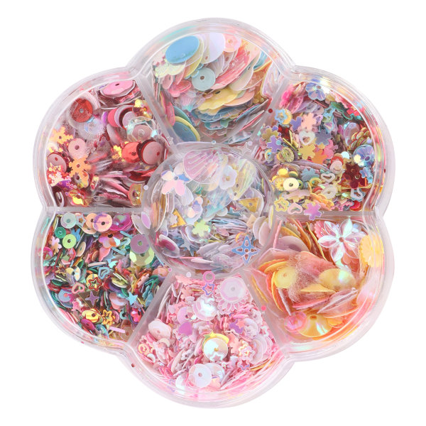 Glitterkonfettifärg Oregelbundet hål glänsande set för DIY-hantverk