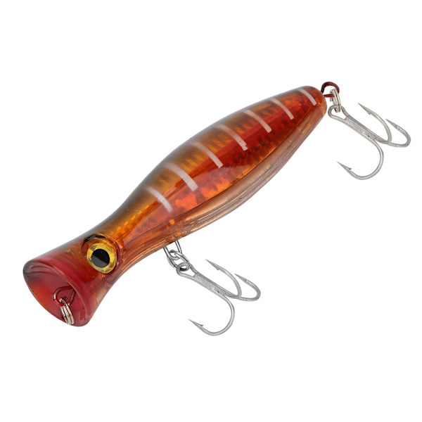 13cm artificiellt 3D-ögon fiskbete havsfiske sötvatten fiskedrag med krok (svart & orange)