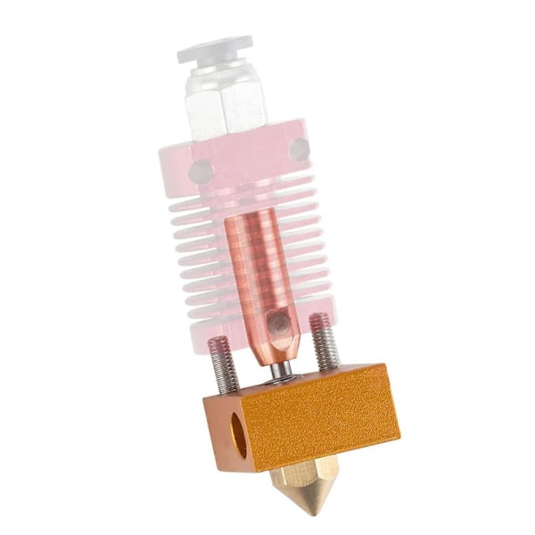 Ender 3 Heatbreak Helt i Metall Smidig Uppgradering Titan och Koppar Bimetall Hals Munstycke för Ender 3 V2, Ender 3 Pro, CR10 3D-skrivare Hotend (2-pack)