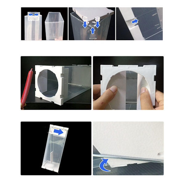 Mössfälla Vit Transparent Kompakt Hopvikbar Känslig Pedal PP Material Råttfångare Bur för Hem