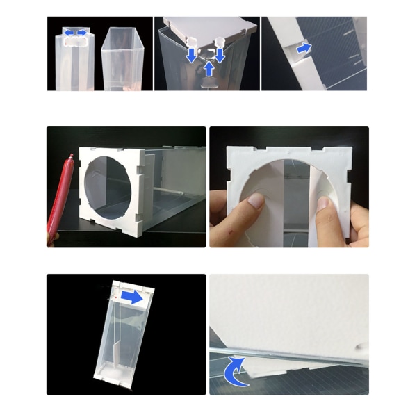 Musefelle Hvit Transparent Kompakt Sammenleggbar Sensitiv Pedal PP Material Rottefanger Bur for Hjem