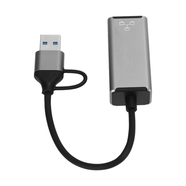 Type C til Ethernet Adapter USB A til RJ45 Netværksadapter til Notebooks Mobiltelefoner Tablets