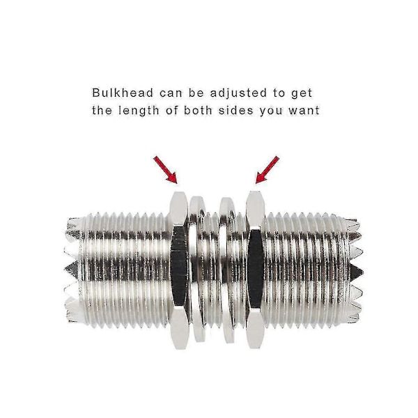 5 kpl Adapteri Uhf Naaras M16 Mutteri Bulkhead So239 Jack Paneelikiinnike Liitin Zekai