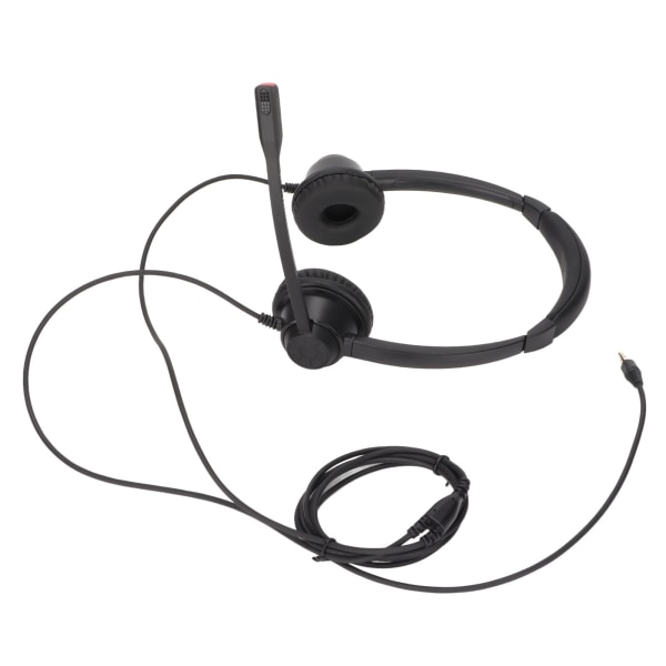 Binauralt 3,5 mm Business Headset Dubbelsidigt Headset med HD-stereoljud för konferenssamtal onlinekurser