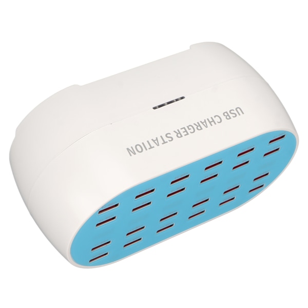 USB-ladestasjon 160W 24 porter Smart Chip Multippel USB-skrivebordslader for hotellbutikkskole 100‑240V EU-plugg